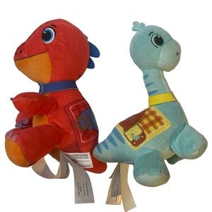 Dino Ranch Blitz Clover Dinosaur Plush Set Stuffed Animal Toys 6" Lot Of 2